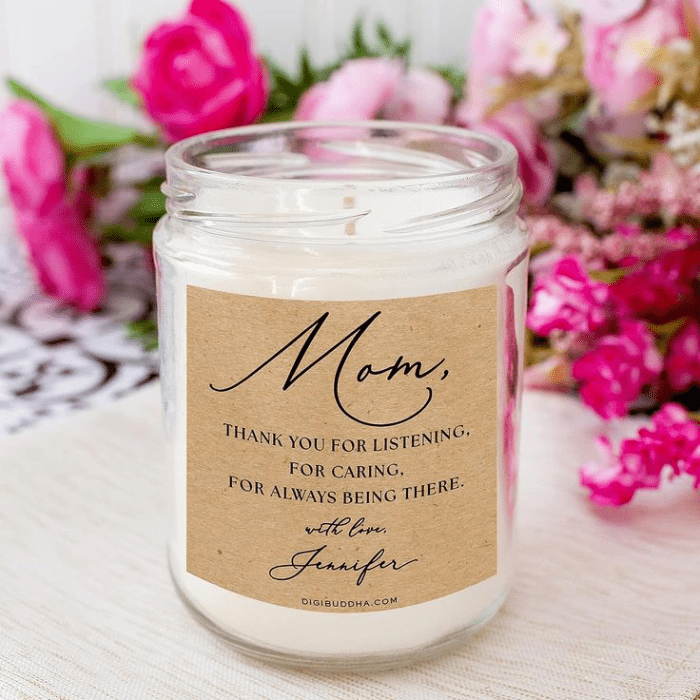 Candle gift for mothers