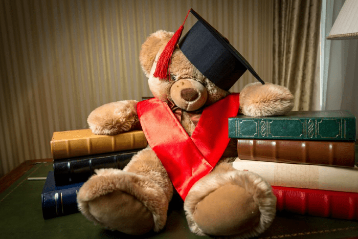 Congratulate her on graduation with a bachelorette teddy bear gift