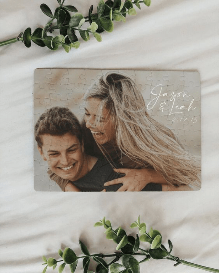 Custom couples puzzle gift from photo personalized picture