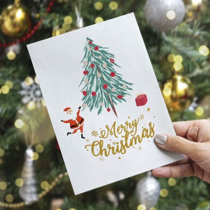 Selecting Christmas Card Greetings