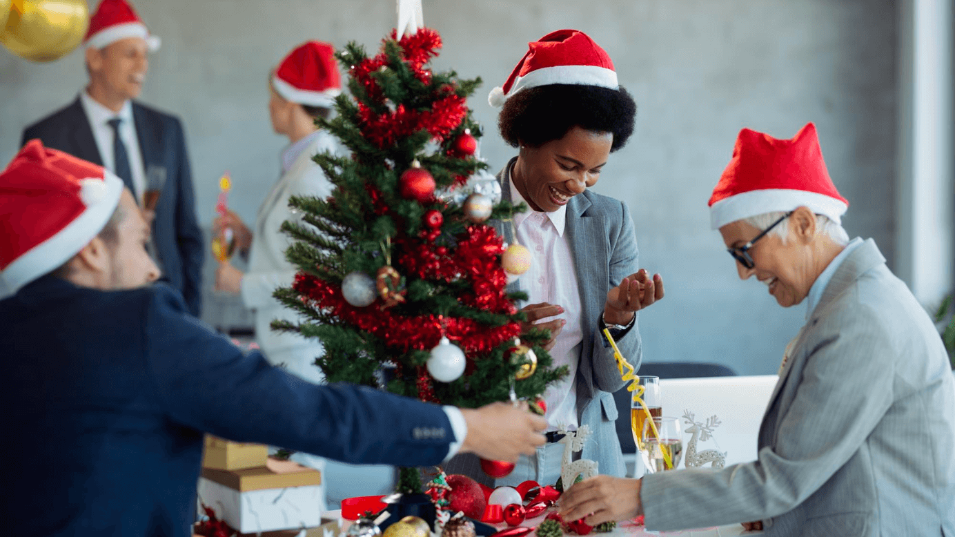 how to decorate office space for christmas