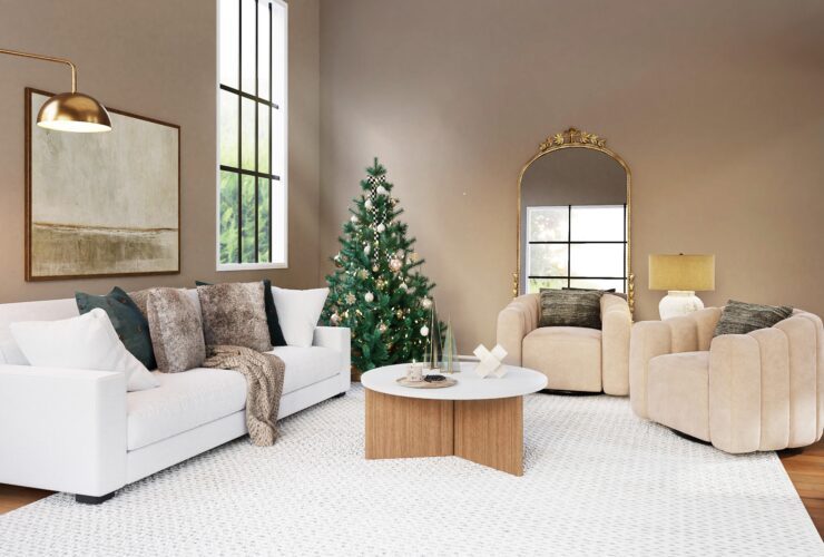 how to decorate a small living room for christmas