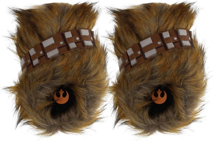 Step into hilarity with Chewbacca Slippers to keep little feet warm and emit funny Wookiee sounds with each step.