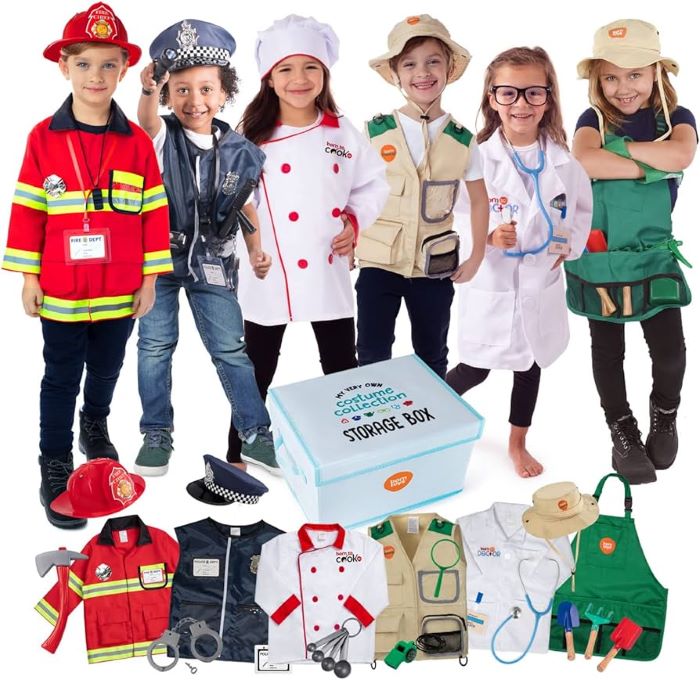 Ignite the flames of imagination with costume dress-up sets that transport 3-year-olds into fantastical realms. 