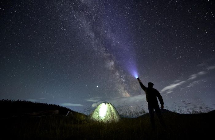 Transform camping nights into a celestial experience with a Camping Projector.