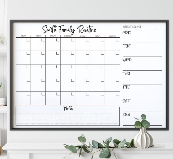 Customized Host Family Calendar