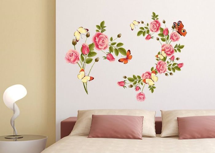 Bring the beauty of blossoms indoors with decal designs featuring enchanting floral arrangements.