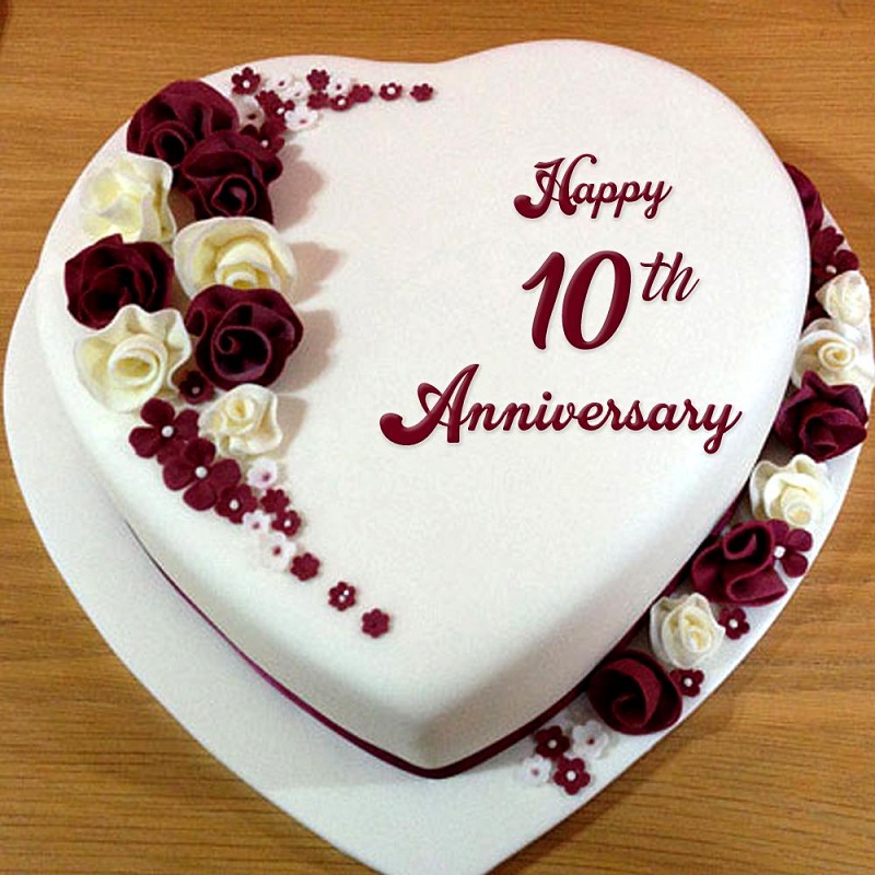 Homemade 10 year anniversary cake
