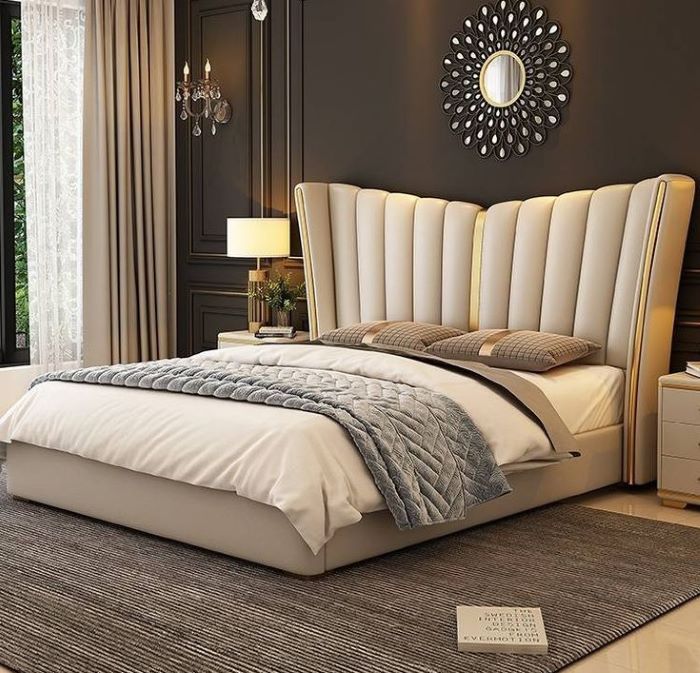 Infuse a sense of sophistication into your bedroom by incorporating velvet upholstery.