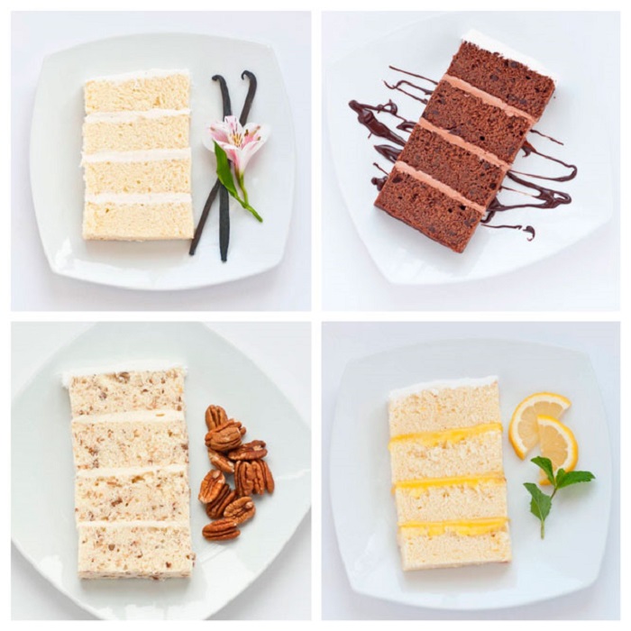 Complementary fillings ideas for a wedding cake