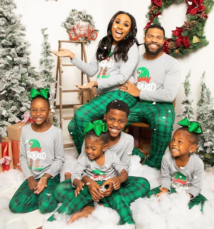 Family Green Plaid Pajama Sets