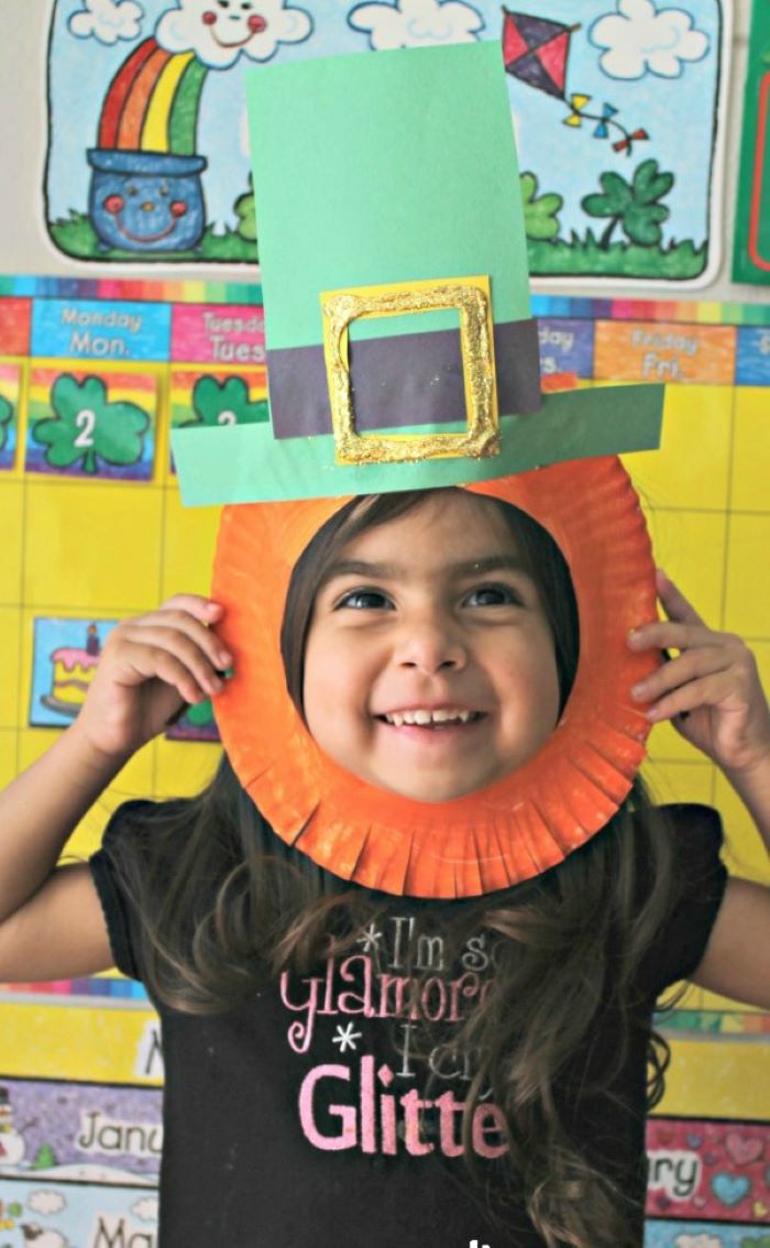 Paper Plate Leprechaun Mask