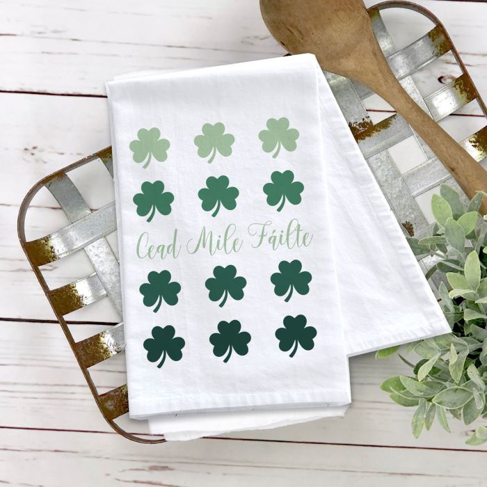 Shamrock Stamped Tea Towels